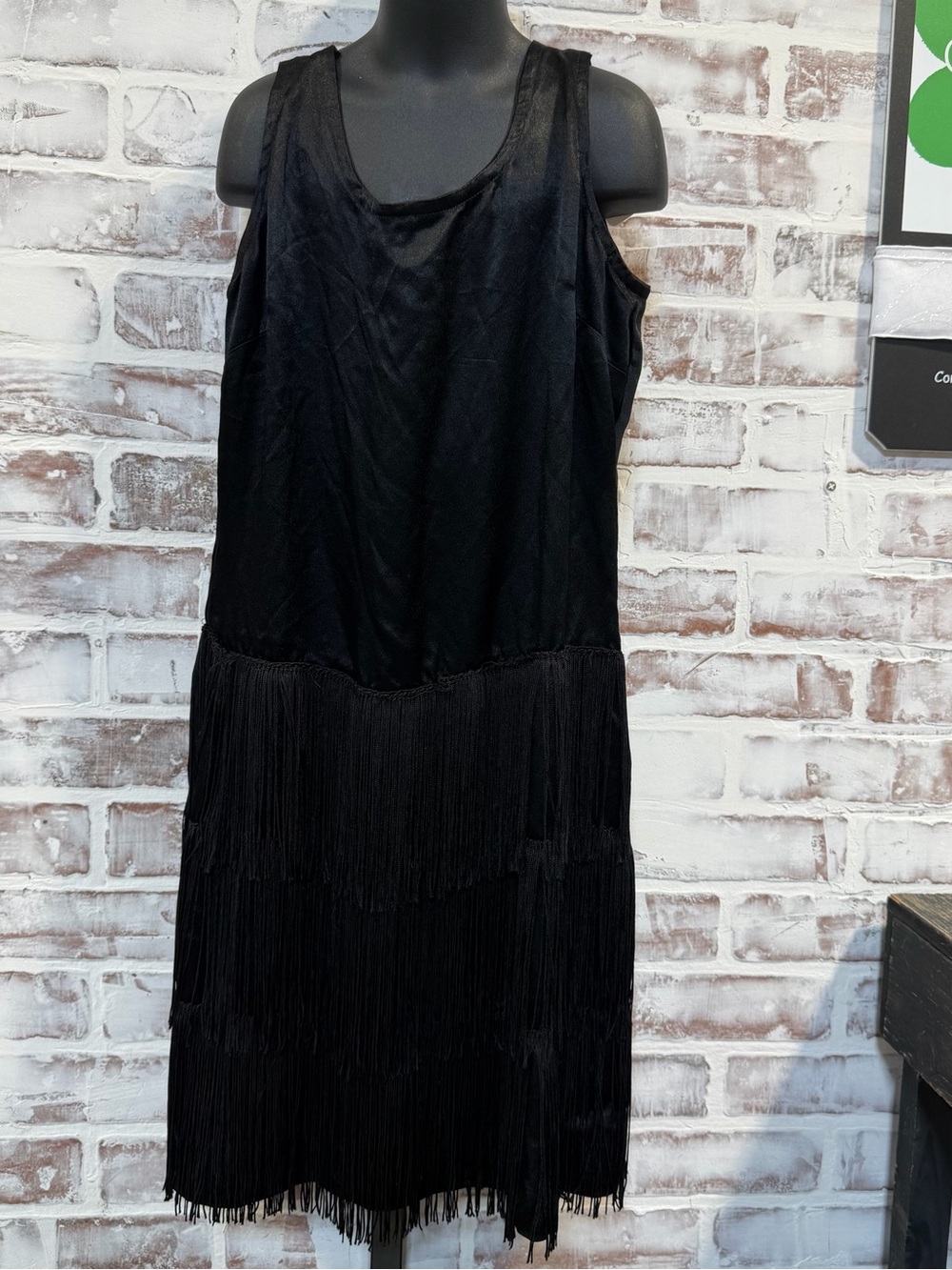 Black Fringe flapper Tank Dress - Classic Evening Style